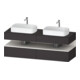 Duravit Meuble sous-lavabo Qatego 160x55x60 cm, blanc mat/gris mat, plan, évier double-1