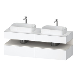 Duravit Meuble sous-lavabo Qatego 160x55x60 cm, blanc mat, Pl, B bs, B