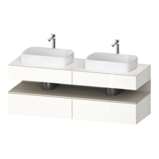 Duravit Meuble sous-lavabo Qatego 160x55x60 cm, blanc mat, placage, avec tiroirs