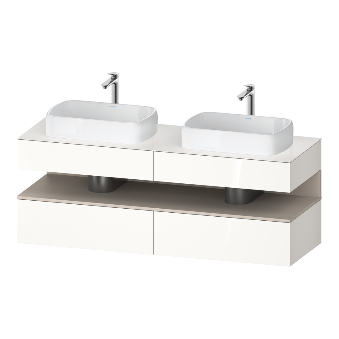 Duravit Meuble sous-lavabo Qatego 160x55x60 cm, blanc mat, placage, B bs, B