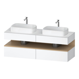 Duravit Meuble sous-lavabo Qatego 160x55x60 cm, blanc mat, placage, B bs, B