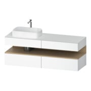 Duravit Meuble sous-lavabo Qatego 160x55x60 cm, blanc mat, placage, brillant-1