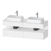Duravit Meuble sous-lavabo Qatego 160x55x60 cm, blanc mat, placage, évier double face-1