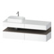 Duravit Meuble sous lavabo Qatego 160x55x60 cm, blanc mat, placage, gauche-1