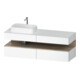 Duravit Meuble sous lavabo Qatego 160x55x60 cm, blanc mat, placage, niche-1