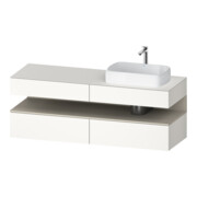 Duravit Meuble sous lavabo Qatego 160x55x60 cm, blanc mat, placage, niche-1