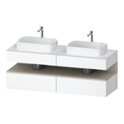 Duravit Meuble sous lavabo Qatego 160x55x60 cm, blanc mat, plancher, B bs, B