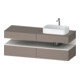 Duravit Meuble sous lavabo Qatego 160x55x60 cm, blanc mat/plaque, évier droit-1