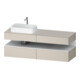 Duravit Meuble sous-lavabo Qatego 160x55x60 cm, blanc mat/ta mat, Pl, évier gauche-1