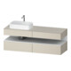 Duravit Meuble sous-lavabo Qatego 160x55x60 cm, blanc mat/ta mat, Pl, évier gauche-1