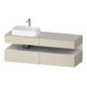 Duravit Meuble sous lavabo Qatego 160x55x60 cm, blanc mat/ta mat, Pl, gauche-1