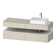 Duravit Meuble sous lavabo Qatego 160x55x60 cm, blanc mat/ta mat, placage, bords, niches-1