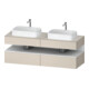 Duravit Meuble sous-lavabo Qatego 160x55x60 cm, blanc mat/ta mat, placage, évier double