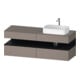 Duravit Meuble sous lavabo Qatego 160x55x60 cm, blanc satiné/Bas m, Pl, B r, B-1