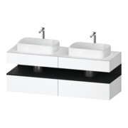 Duravit Meuble sous-lavabo Qatego 160x55x60 cm, chêne clair/blanc mat, Pl, évier double face-1