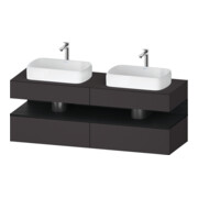 Duravit Meuble sous-lavabo Qatego 160x55x60 cm, E blanc/gris m, Pl, B double face-1
