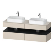 Duravit Meuble sous lavabo Qatego 160x55x60 cm, E blanc/sable m, Pl, B double face-1