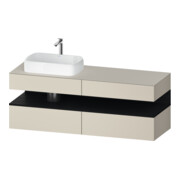 Duravit Meuble sous lavabo Qatego 160x55x60 cm, E blanc/sable m, Pl, B l, B-1