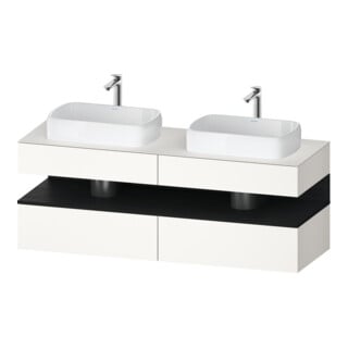Duravit Meuble sous-lavabo Qatego 160x55x60 cm, E ch/bl m, Pl, robinet double face
