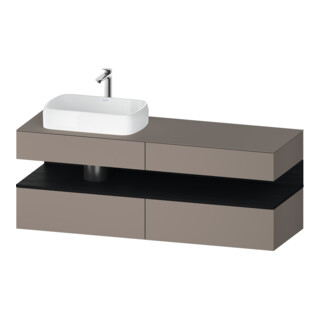Duravit Meuble sous-lavabo Qatego 160x55x60 cm, E chêne/blanc, Pl, B l, B
