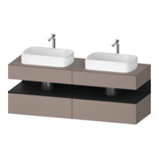 Duravit Meuble sous-lavabo Qatego 160x55x60 cm, E chêne/blanc, plan, B bs, B-1