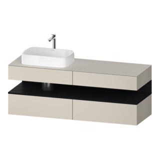 Duravit Meuble sous lavabo Qatego 160x55x60 cm, E chêne/sable m, Pl, B l, B