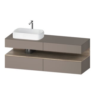 Duravit Meuble sous lavabo Qatego 160x55x60 cm, E Ma/Ba m, Pl, évier à gauche