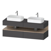 Duravit Meuble sous lavabo Qatego 160x55x60 cm, E Ma/Gris m, Pl, B double face-1