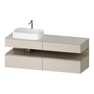 Duravit Meuble sous lavabo Qatego 160x55x60 cm, E Ma/t m, Pl, évier gauche