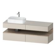 Duravit Meuble sous lavabo Qatego 160x55x60 cm, E Ma/t m, Pl, évier gauche