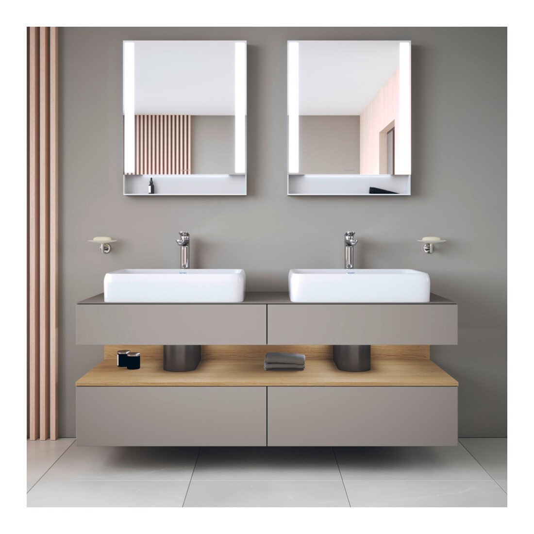 Duravit Meuble sous-lavabo Qatego 160x55x60 cm, E na/b m, Pl, B bs, B