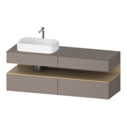 Duravit Meuble sous-lavabo Qatego 160x55x60 cm, E na/b m, Pl, évier gauche-1