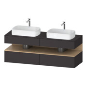 Duravit Meuble sous-lavabo Qatego 160x55x60 cm, E na/gris, Pl, B bs, B-1
