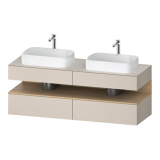 Duravit Meuble sous lavabo Qatego 160x55x60 cm, E na/tau m, Pl, B les deux côtés