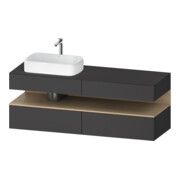 Duravit Meuble sous-lavabo Qatego 160x55x60 cm, gris E na/gra m, Pl, B l, B