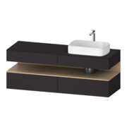 Duravit Meuble sous lavabo Qatego 160x55x60 cm, gris E na/gra m, Pl, B r, B-1