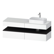 Duravit Meuble sous-lavabo Qatego 160x55x60 cm, gris m/blanc m, Pl, Br, B