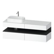 Duravit Meuble sous-lavabo Qatego 160x55x60 cm, gris m/blanc m, Pl, évier gauche-1