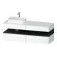 Duravit Meuble sous lavabo Qatego 160x55x60 cm, gris m/blanc m, Pl, L, L-1