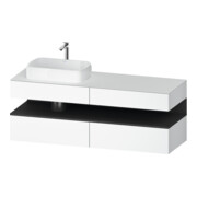 Duravit Meuble sous lavabo Qatego 160x55x60 cm, gris m/blanc m, Pl, L, L-1
