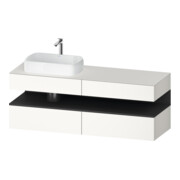 Duravit Meuble sous-lavabo Qatego 160x55x60 cm, gris m/blanc m, Pl, L l, L-1
