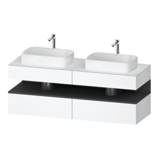 Duravit Meuble sous lavabo Qatego 160x55x60 cm, gris/m blanc, Pl, B bs, B