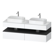 Duravit Meuble sous lavabo Qatego 160x55x60 cm, gris/m blanc, Pl, B bs, B