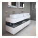 Duravit Meuble sous lavabo Qatego 160x55x60 cm, gris/m blanc, Pl, B bs, B