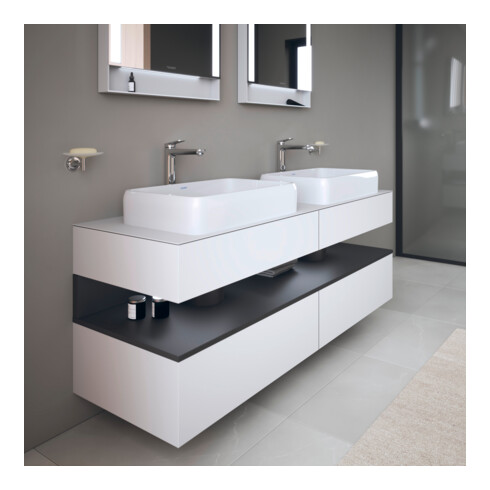 Duravit Meuble sous lavabo Qatego 160x55x60 cm, gris/m blanc, Pl, B bs, B