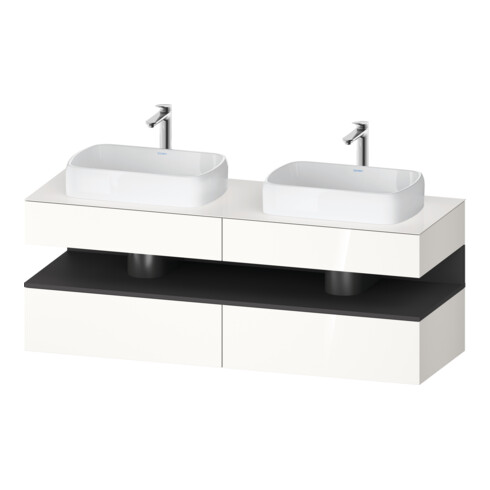 Duravit Meuble sous-lavabo Qatego 160x55x60 cm, gris m/blanc, Pl, B bs, B