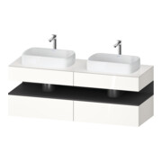 Duravit Meuble sous-lavabo Qatego 160x55x60 cm, gris m/blanc, Pl, B bs, B