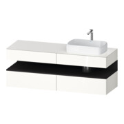 Duravit Meuble sous-lavabo Qatego 160x55x60 cm, gris m/blanc, Pl, évier à droite-1