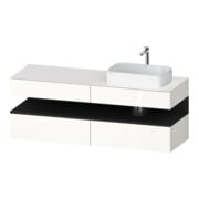 Duravit Meuble sous-lavabo Qatego 160x55x60 cm, gris m/blanc, placage, largeur