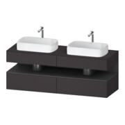 Duravit Meuble sous lavabo Qatego 160x55x60 cm, gris m/Gr m, Pl, B bs, B